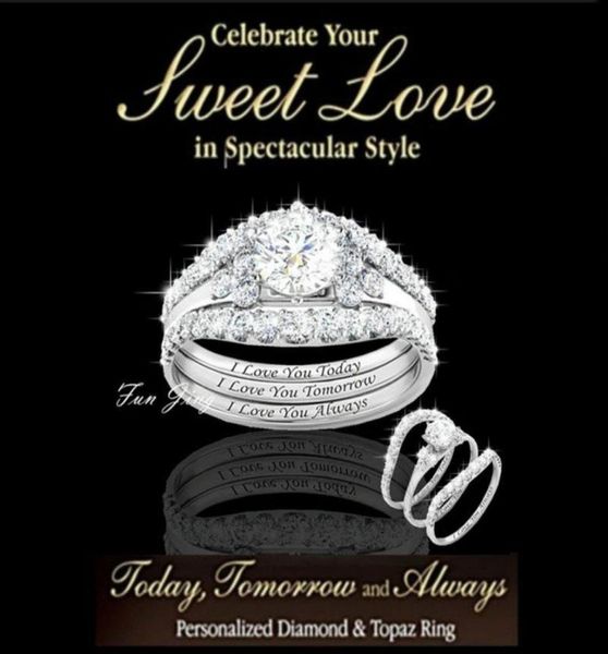 wedding rings 3pcs set classic bright woman fashion crystal jewelry exquisite silver colour white ring6989474, Slivery;golden
wedding rings 3pcs set classic bright woman fashion crystal jewelry exquisite silver colour white ring6989474, Slivery;golden