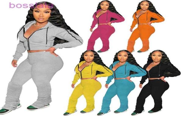 women hoodie tracksuits fashion two pieces stacked pants suit solid color long sleeve zipper sweater jacket fall and winter sports4135418, Gray
women hoodie tracksuits fashion two pieces stacked pants suit solid color long sleeve zipper sweater jacket fall and winter sports4135418, Gray