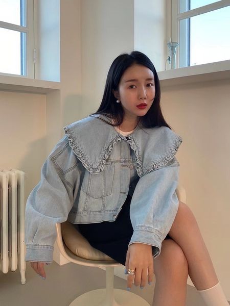 women's jackets autumn retro fungus large lapel loose allmatch singlebreasted long sleeve cowboy short coat female fashion doll collar, Black;brown
women's jackets autumn retro fungus large lapel loose allmatch singlebreasted long sleeve cowboy short coat female fashion doll collar, Black;brown