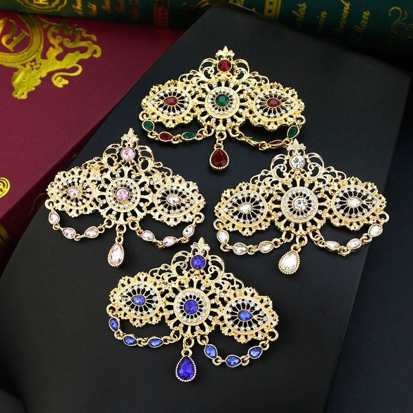 pins brooches sunspicems colorful crystal brooch pendant for women gold color algeria morocco wedding jewelry caftan brooch pin bridal gift, Gray 
pins brooches sunspicems colorful crystal brooch pendant for women gold color algeria morocco wedding jewelry caftan brooch pin bridal gift, Gray