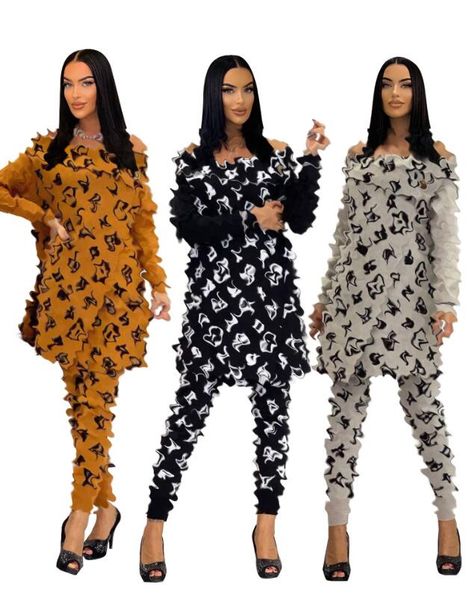 women's tracksuits 2023 autumn/winter new outdoor leisure fashion sub printed long sleeve pants one shoulder women's set designer, Gray
women's tracksuits 2023 autumn/winter new outdoor leisure fashion sub printed long sleeve pants one shoulder women's set designer, Gray