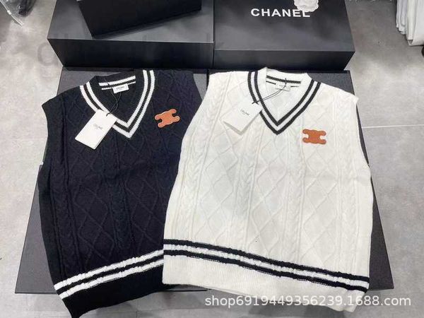 women's knits & tees designer 23's new early autumn niche design with lettering embellishments for academic style knitted vest laz, White
women's knits & tees designer 23's new early autumn niche design with lettering embellishments for academic style knitted vest laz, White