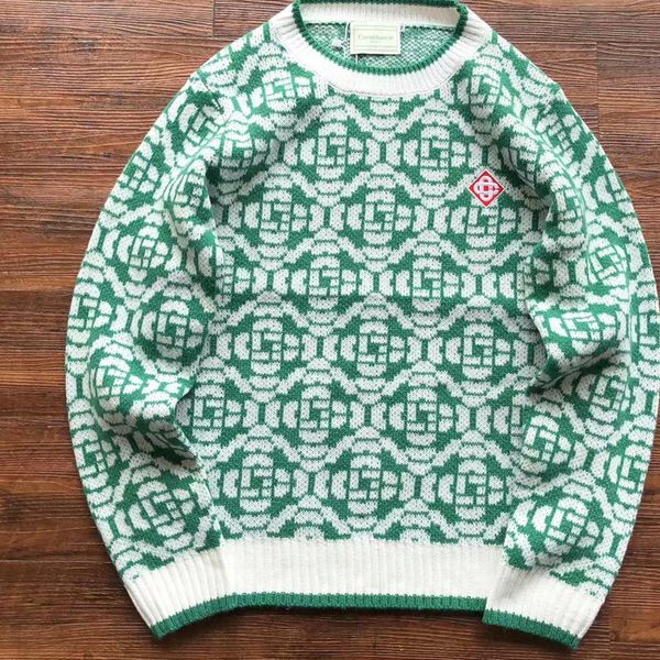 men's sweaters 2023 style casablanca green jacquard sweater men women casual oversized 1 quality sweatshirts 230802, White;black
men's sweaters 2023 style casablanca green jacquard sweater men women casual oversized 1 quality sweatshirts 230802, White;black