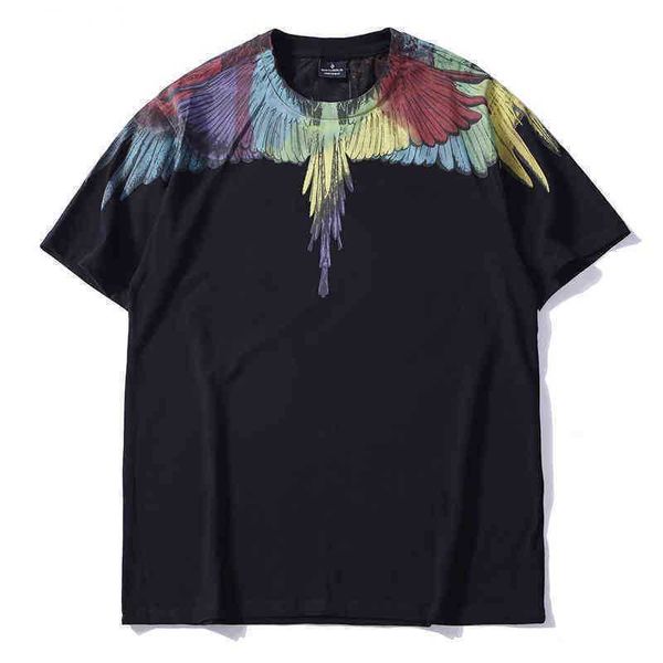 summer quality design sense wings rainbow cotton printed short sleeve t-shirt -31, White;black
summer quality design sense wings rainbow cotton printed short sleeve t-shirt -31, White;black