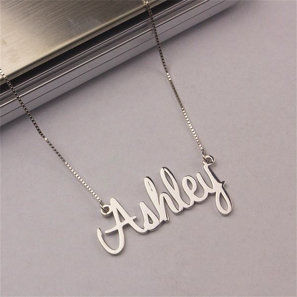 pendant necklaces custom name stainless steel necklace for women gold box chains jewelry personalized handwriting letter pendant nameplate c, Silver
pendant necklaces custom name stainless steel necklace for women gold box chains jewelry personalized handwriting letter pendant nameplate c, Silver