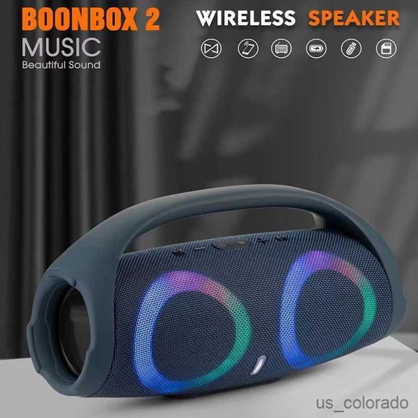 Image of Portable Speakers Portable Waterproof 100W High Power Bluetooth Speaker RGB Colorful Light Wireless Subwoofer Stereo Surround Boombox R230803