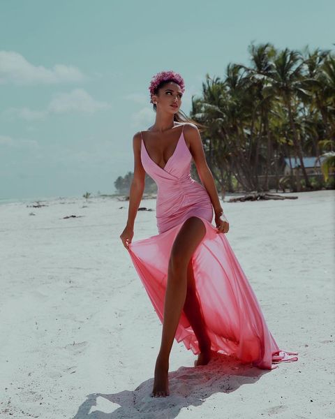 pink plus size mermaid prom dresses for women spaghetti straps v neck high side split sweep train formal occasion evening birthday party pag, Black
pink plus size mermaid prom dresses for women spaghetti straps v neck high side split sweep train formal occasion evening birthday party pag, Black