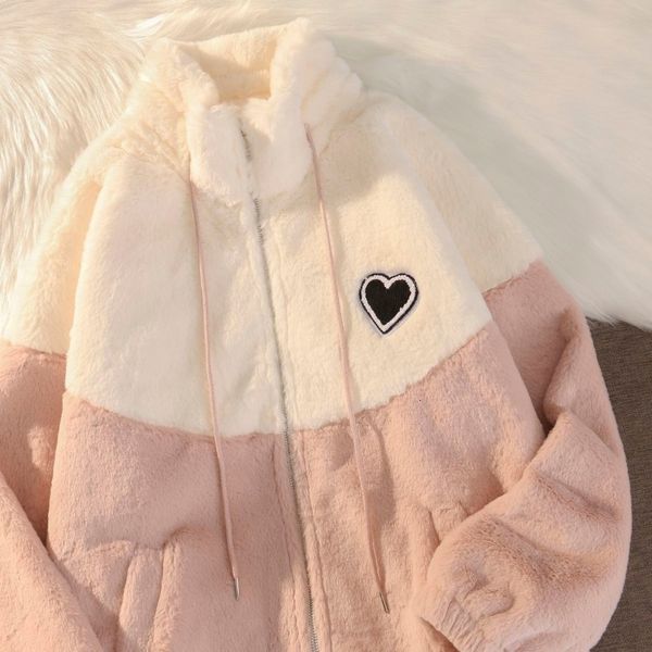 women's jackets japan style lambs wool jacket love heart pattern high street long sleeve zip up sweet coats female arrival outerwear 23, Black;brown
women's jackets japan style lambs wool jacket love heart pattern high street long sleeve zip up sweet coats female arrival outerwear 23, Black;brown