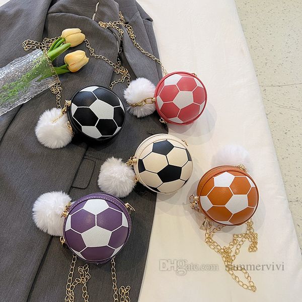 fashion kids purse ins girls metal chain one-shoulder football bags children circular messenger bag s0263, White
fashion kids purse ins girls metal chain one-shoulder football bags children circular messenger bag s0263, White