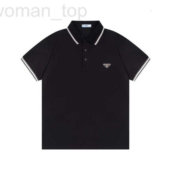 women's t-shirt designer p family 23 spring/summer new classic triangle decoration contrast color men's and casual versatile polo, White
women's t-shirt designer p family 23 spring/summer new classic triangle decoration contrast color men's and casual versatile polo, White