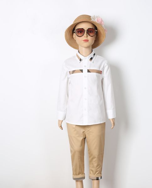 clothing sets spring cotton kids clothes fashion casual handsome shirt for children blouses boy strriped long sleeve shirtspants 2pices suit, White 
clothing sets spring cotton kids clothes fashion casual handsome shirt for children blouses boy strriped long sleeve shirtspants 2pices suit, White