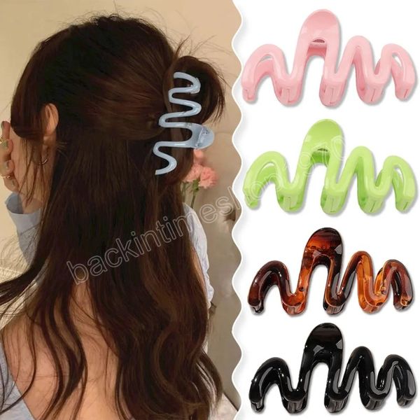 new solid color jelly wave hair claw hairpin korean elegant geometric acrylic grip clip women ponytail headwear accessories, Slivery;white
new solid color jelly wave hair claw hairpin korean elegant geometric acrylic grip clip women ponytail headwear accessories, Slivery;white