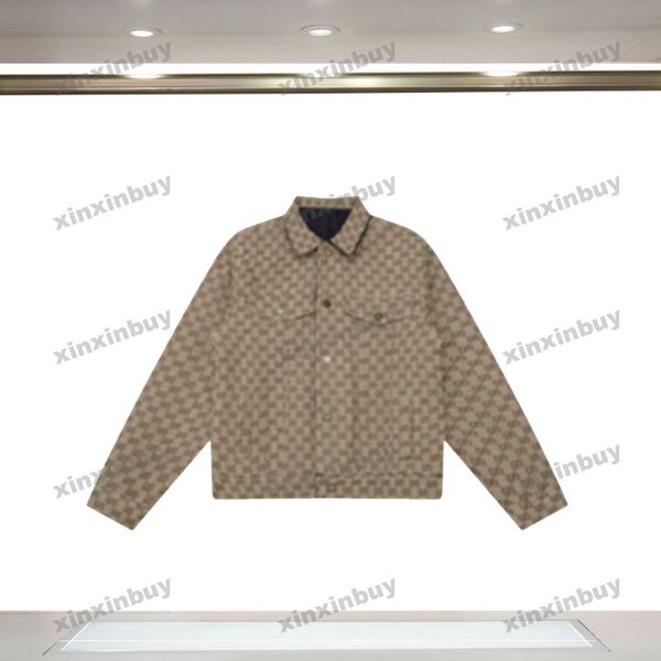 xinxinbuy men designer coat jacket denim double sided double letter jacquard fabric long sleeve women gray black white blue m-2xl, Black;brown
xinxinbuy men designer coat jacket denim double sided double letter jacquard fabric long sleeve women gray black white blue m-2xl, Black;brown