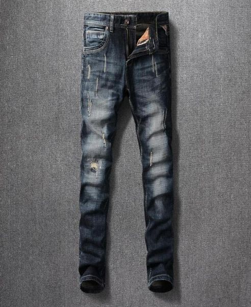 men039s jeans italian style fashion men vintage designer slim fit ripped denim cotton trousers streetwear retro black blue hip 6135080
men039s jeans italian style fashion men vintage designer slim fit ripped denim cotton trousers streetwear retro black blue hip 6135080