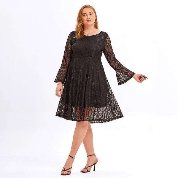 large size womens clothing fat sister long sleeved pounds slim looking lace dress, Black;gray
large size womens clothing fat sister long sleeved pounds slim looking lace dress, Black;gray
