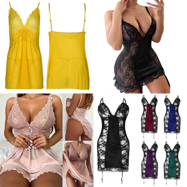 nxy skirt plus size porno lingerie lace transparent babydolls deep v neck sling nightgown dress women erotic pajamas nightwear 230717, Red;black
nxy skirt plus size porno lingerie lace transparent babydolls deep v neck sling nightgown dress women erotic pajamas nightwear 230717, Red;black