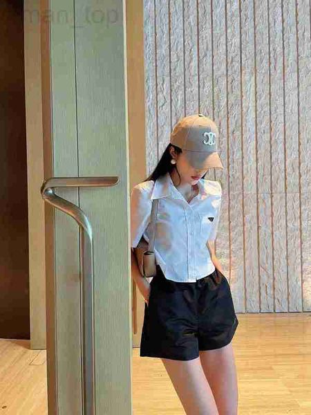 women's two piece pants designer p family 23 summer new fashion classic triangle casual short shirt+nylon straight shorts set qr81, White
women's two piece pants designer p family 23 summer new fashion classic triangle casual short shirt+nylon straight shorts set qr81, White