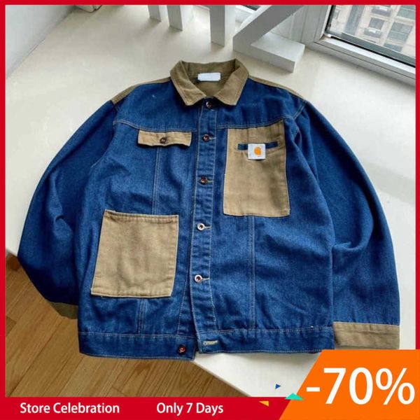 fashion vintage workwear mens denim jackets carhart designer jacket men women cardigan coat embroidery panel hip hop sweatshirt motion desig, Black;brown
fashion vintage workwear mens denim jackets carhart designer jacket men women cardigan coat embroidery panel hip hop sweatshirt motion desig, Black;brown