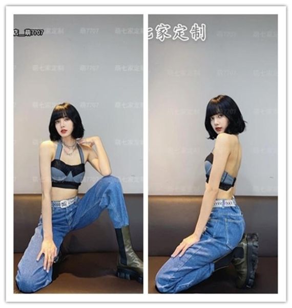 kpop twice exo iu dance show same sleeveless strapless halter vest blue loose high waist jeans two piece set women x097411575, Gray
kpop twice exo iu dance show same sleeveless strapless halter vest blue loose high waist jeans two piece set women x097411575, Gray