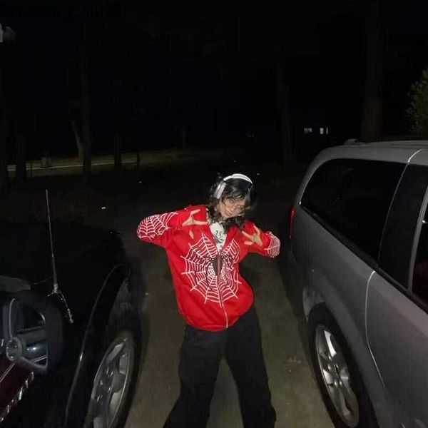 men's hoodies sweatshirts spider web red hoodie sweater zipper warm harajuku punk garbage y2k clothing women's hip hop sweater hoo, Black
men's hoodies sweatshirts spider web red hoodie sweater zipper warm harajuku punk garbage y2k clothing women's hip hop sweater hoo, Black