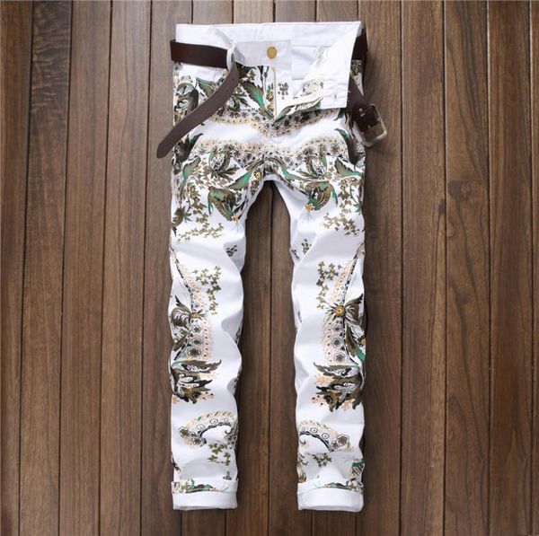 newsosoo 2017 elasticity white jeans men fashion peacock pattern cowboy pants high street style men jeans7905578, Blue
newsosoo 2017 elasticity white jeans men fashion peacock pattern cowboy pants high street style men jeans7905578, Blue