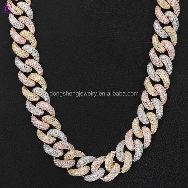 dongsheng hip hop jewelry pass diamond test 20mm 22mm wide solid silver twd-tone moissanite cuban link chain for mens necklace
dongsheng hip hop jewelry pass diamond test 20mm 22mm wide solid silver twd-tone moissanite cuban link chain for mens necklace