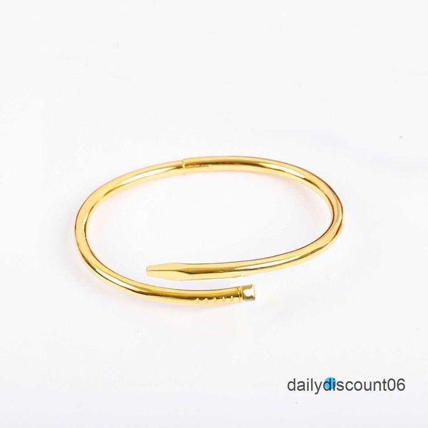 v gold luxury quality charm bangle thick nail bracelet in three colors plated for women wedding jewelry gift have box stamp ps7364, Black
v gold luxury quality charm bangle thick nail bracelet in three colors plated for women wedding jewelry gift have box stamp ps7364, Black