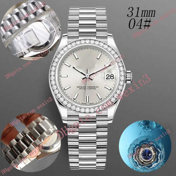 luxury bezel small diamond white butyl chain 31mm 2813 gold automatic steel swim waterproof watch, Slivery;brown
luxury bezel small diamond white butyl chain 31mm 2813 gold automatic steel swim waterproof watch, Slivery;brown