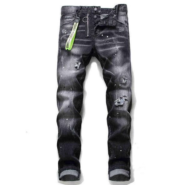 men039s jeans d2 black paint throwing hole wild zipper decorative personalized jeans men039s 10569125467, Blue
men039s jeans d2 black paint throwing hole wild zipper decorative personalized jeans men039s 10569125467, Blue