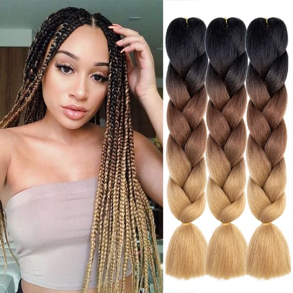synthetic jumbo braiding hair 24inch high temperature fiber crochet braids extensions j3, Black
synthetic jumbo braiding hair 24inch high temperature fiber crochet braids extensions j3, Black