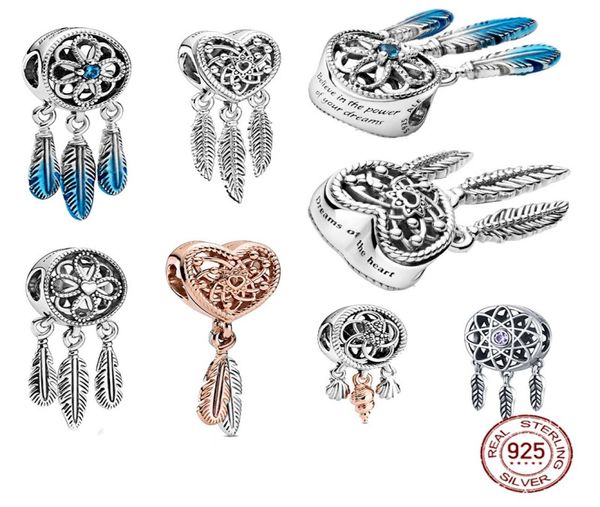 2021 new 925 sterling silver three feathers blue dreamcatcher charm bead fit bracelet for women diy making gift with original bag7598957, Black
2021 new 925 sterling silver three feathers blue dreamcatcher charm bead fit bracelet for women diy making gift with original bag7598957, Black