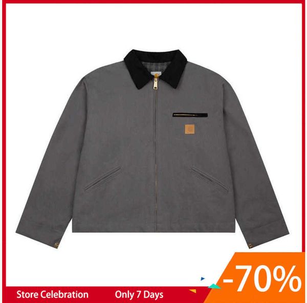 914f 2023 men's jacket fashion brand carhart new washable old american detroit workwear canvas coat motion design 657ess, Black;brown
914f 2023 men's jacket fashion brand carhart new washable old american detroit workwear canvas coat motion design 657ess, Black;brown