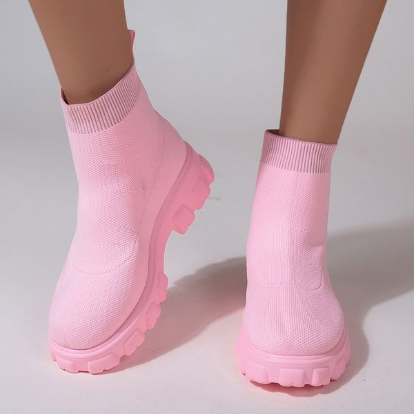 boots booties woman winter net red knitted stretch chunky heels ankle boots comfort pink platform slipon snow boots plus size 43 230802, Black
boots booties woman winter net red knitted stretch chunky heels ankle boots comfort pink platform slipon snow boots plus size 43 230802, Black