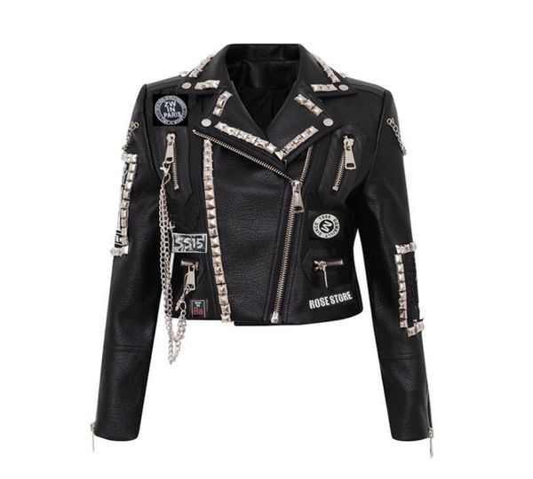 leather jacket women print rivet biker jackets and coats punk streetwear ladies short jacekt outerwear clothes w12118270786, Black
leather jacket women print rivet biker jackets and coats punk streetwear ladies short jacekt outerwear clothes w12118270786, Black