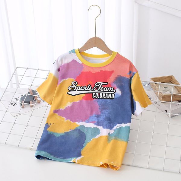 children's short-sleeved t-shirt for boys summer cotton tie-dye thin children's t-shirt, Blue
children's short-sleeved t-shirt for boys summer cotton tie-dye thin children's t-shirt, Blue