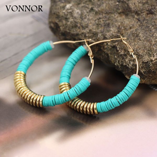 stud vonnor jewelry hoop earrings for woman multicolor polymer clay korean fashion wholesale gift female girls 230802, Golden;silver
stud vonnor jewelry hoop earrings for woman multicolor polymer clay korean fashion wholesale gift female girls 230802, Golden;silver