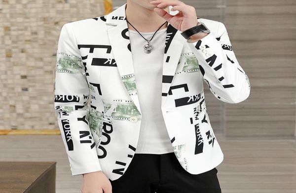 men blazers spring business casual male slim fit letter printing suit jacketsdress coat branded male clothing8807525, White;black
men blazers spring business casual male slim fit letter printing suit jacketsdress coat branded male clothing8807525, White;black