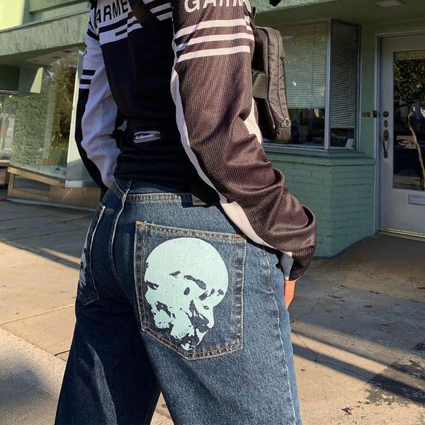 women's jeans graphic print high waisted woman street vintage washed baggy jean clothing casual wide leg women pants 230803, Blue
women's jeans graphic print high waisted woman street vintage washed baggy jean clothing casual wide leg women pants 230803, Blue