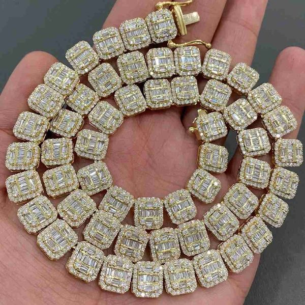 fully iced out baguette round cut vvs moissanite diamond cluster tennis chain 925 silver round baguette rectangle link necklace
fully iced out baguette round cut vvs moissanite diamond cluster tennis chain 925 silver round baguette rectangle link necklace