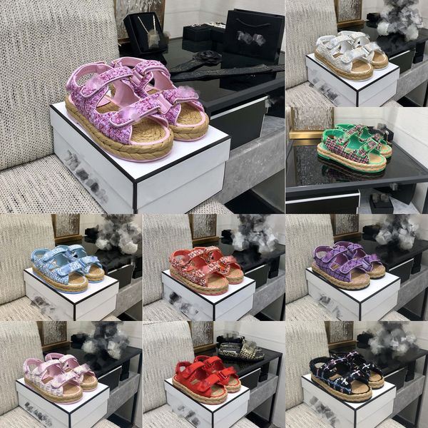 dad straw sandal womens braided rope sandals designer luxury flat platform c sandals summer camellia hemp tweed sandals nomadic cowhide raff, Black
dad straw sandal womens braided rope sandals designer luxury flat platform c sandals summer camellia hemp tweed sandals nomadic cowhide raff, Black