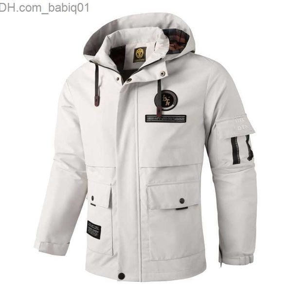 men's down parkas 2023 new men's outdoor waterproof multi-pocket oversized flight jacket casual fashion windbreaker hooded jacket, Black
men's down parkas 2023 new men's outdoor waterproof multi-pocket oversized flight jacket casual fashion windbreaker hooded jacket, Black