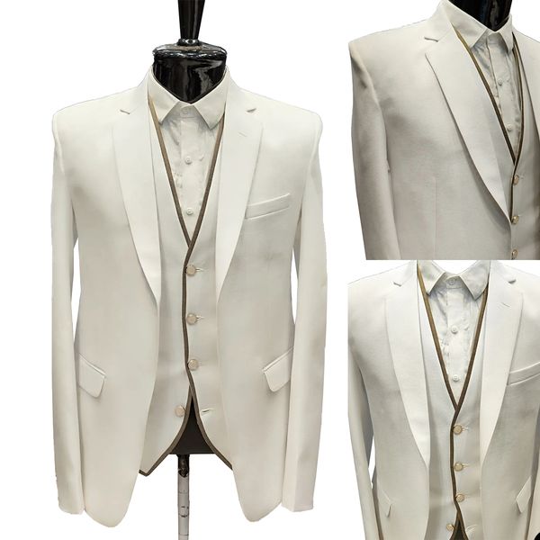 classic men wedding tuxedos notched lapel groom wear white jacket 2 pcs coat with vest business prom custom made suit, Black;gray
classic men wedding tuxedos notched lapel groom wear white jacket 2 pcs coat with vest business prom custom made suit, Black;gray