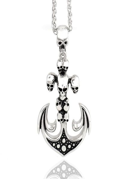 men039s vintage anchor pendantnecklace with skull design 22in chain stainless steel pendants jewelry4785338, Silver 
men039s vintage anchor pendantnecklace with skull design 22in chain stainless steel pendants jewelry4785338, Silver