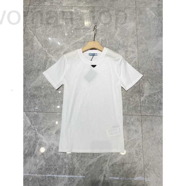 women's t-shirt designer p family 23 summer new casual simple triangle logo thin short sleeve t-shirt tabi, White
women's t-shirt designer p family 23 summer new casual simple triangle logo thin short sleeve t-shirt tabi, White