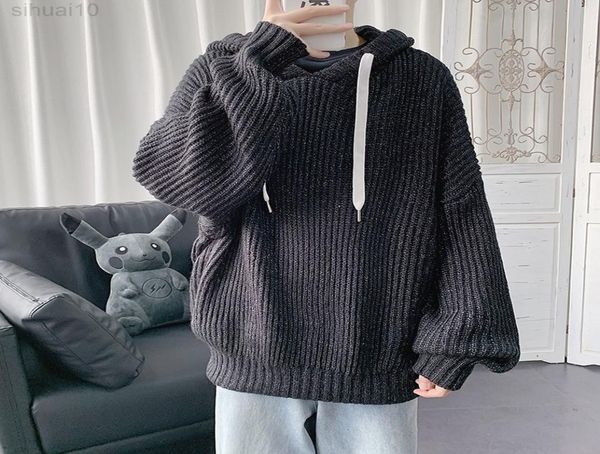 hooded sweater men pullover knitted sweater oversized sweater streetwear korean fashion streetwear loose fit long sleeve shirts l21381432, White;black
hooded sweater men pullover knitted sweater oversized sweater streetwear korean fashion streetwear loose fit long sleeve shirts l21381432, White;black