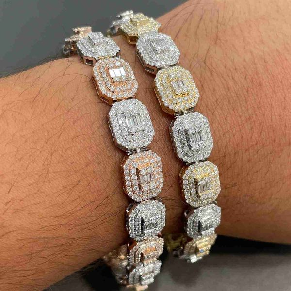 rapper ice out jewelry 925 sterling silver twotone 8cts baguette diamond moissanite men's bracelet
rapper ice out jewelry 925 sterling silver twotone 8cts baguette diamond moissanite men's bracelet