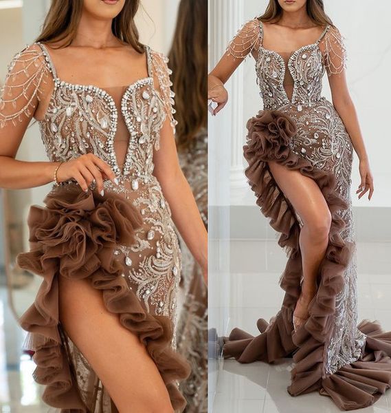 202 aso ebi brown mermaid prom dress beaded crystals lace evening formal party second reception birthday engagement gowns dress robe de soir, Black
202 aso ebi brown mermaid prom dress beaded crystals lace evening formal party second reception birthday engagement gowns dress robe de soir, Black