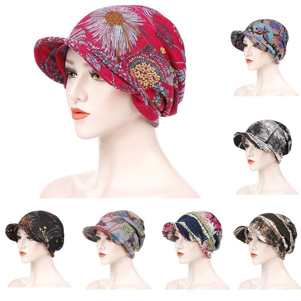 women's print beanies hat female autumn winter cotton baseball hats ponytail vintage warm turban cap visors caps, Blue;gray
women's print beanies hat female autumn winter cotton baseball hats ponytail vintage warm turban cap visors caps, Blue;gray
