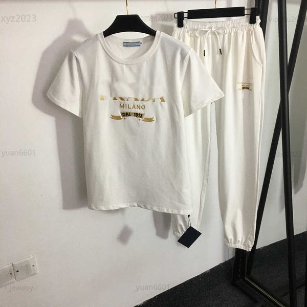 women designer tracksuits leisure sports set size s-xl 2pcs gold embroidered letter t-shirt and elastic waist casual pants july29, Gray
women designer tracksuits leisure sports set size s-xl 2pcs gold embroidered letter t-shirt and elastic waist casual pants july29, Gray