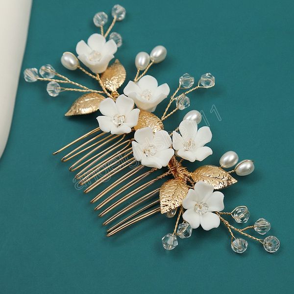 pearl hair comb wedding accessories for women bridal floral golden leaf hairpin tiaras princess party hair jewelry headdress, Slivery;white
pearl hair comb wedding accessories for women bridal floral golden leaf hairpin tiaras princess party hair jewelry headdress, Slivery;white